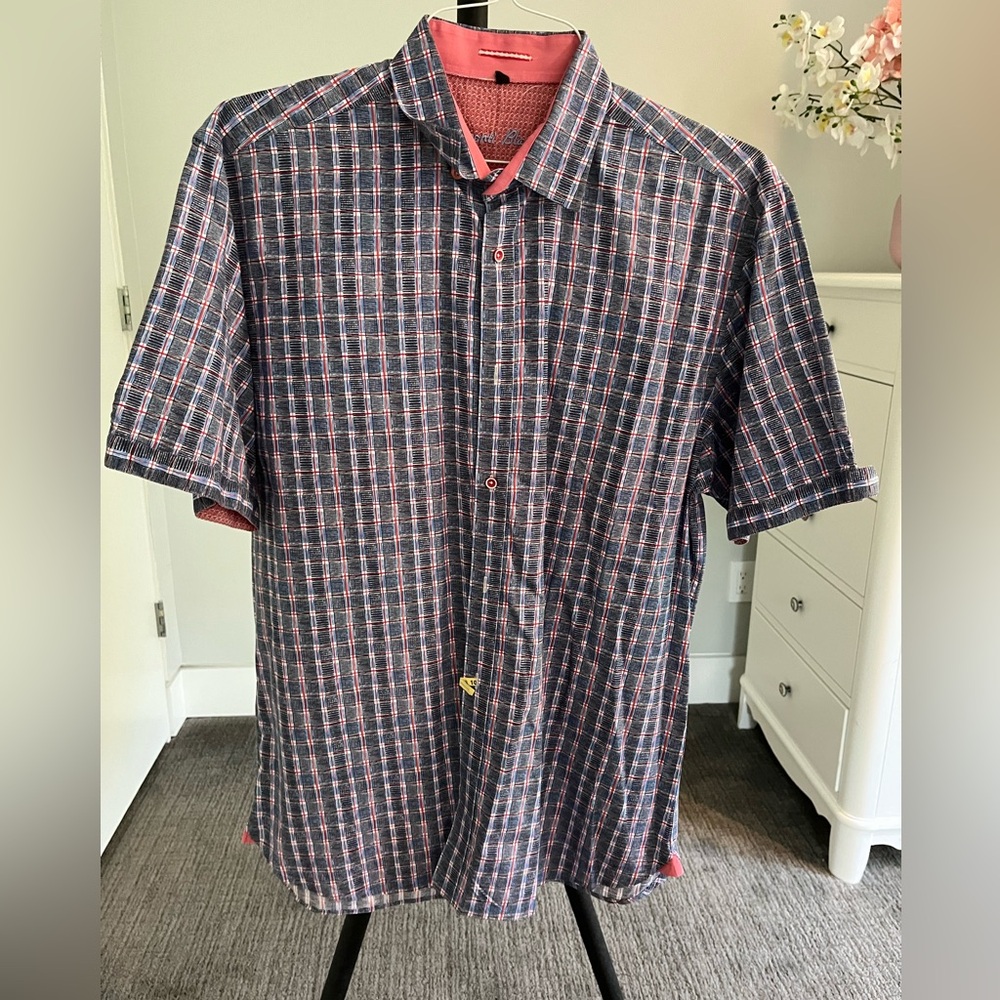 Blue And Red Casual Shirt